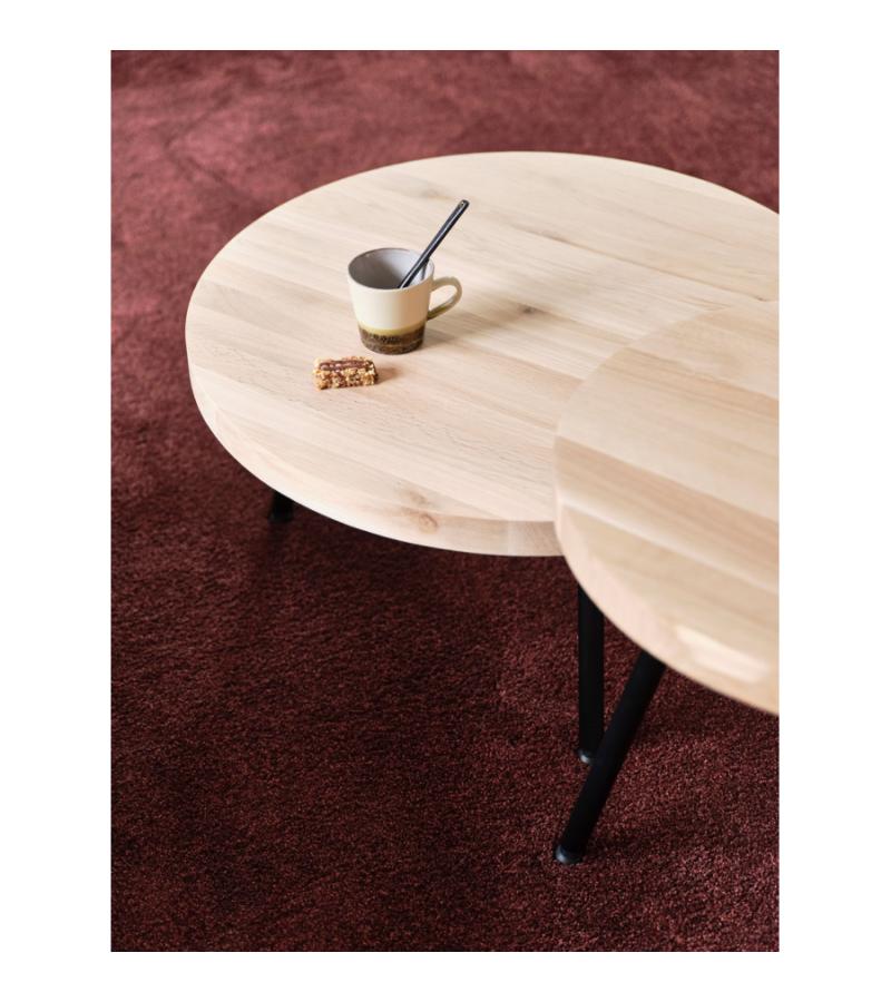 Eiken tafelblad rond met rechte rand 70 cm - 40 mm