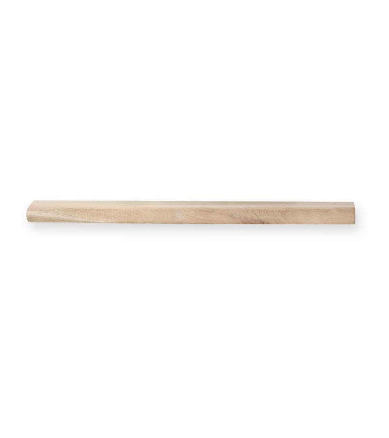 Zwevende wandplank eiken met boomstam rand 60 x 20 cm - 40 mm