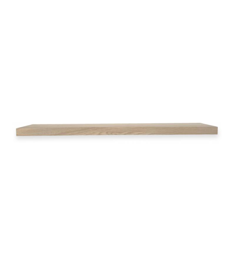 Zwevende wandplank eiken met rechte rand 100 x 25 cm - 40 mm